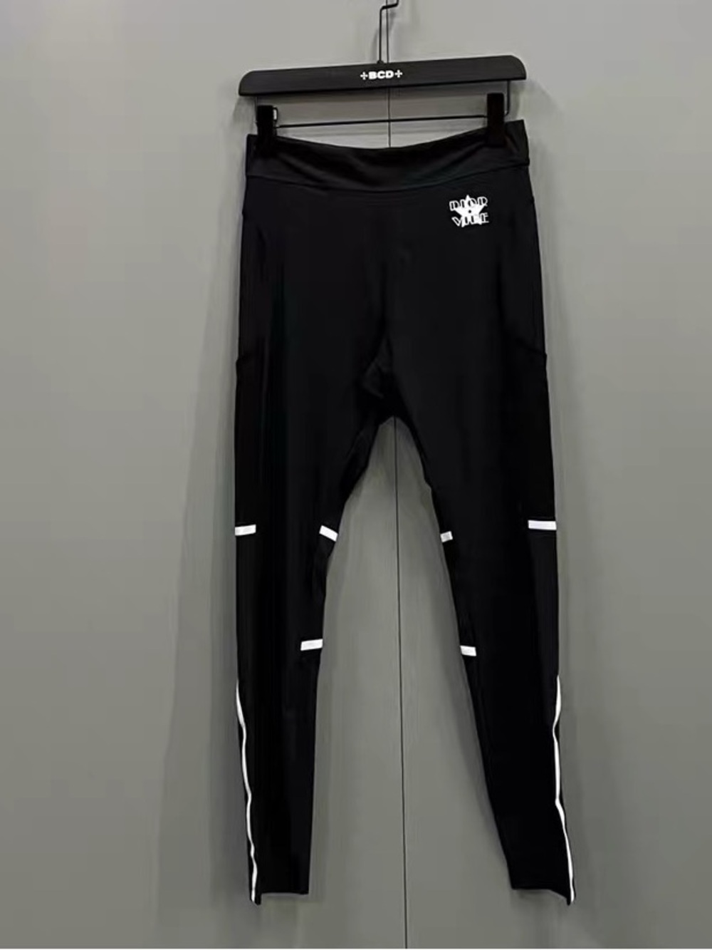 π©steal Dior Black Leggings with White Logo Print